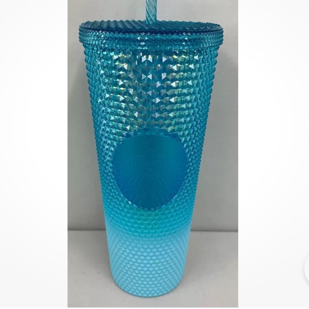 Gradient blue ombré Starbucks ventie tumbler cup‎